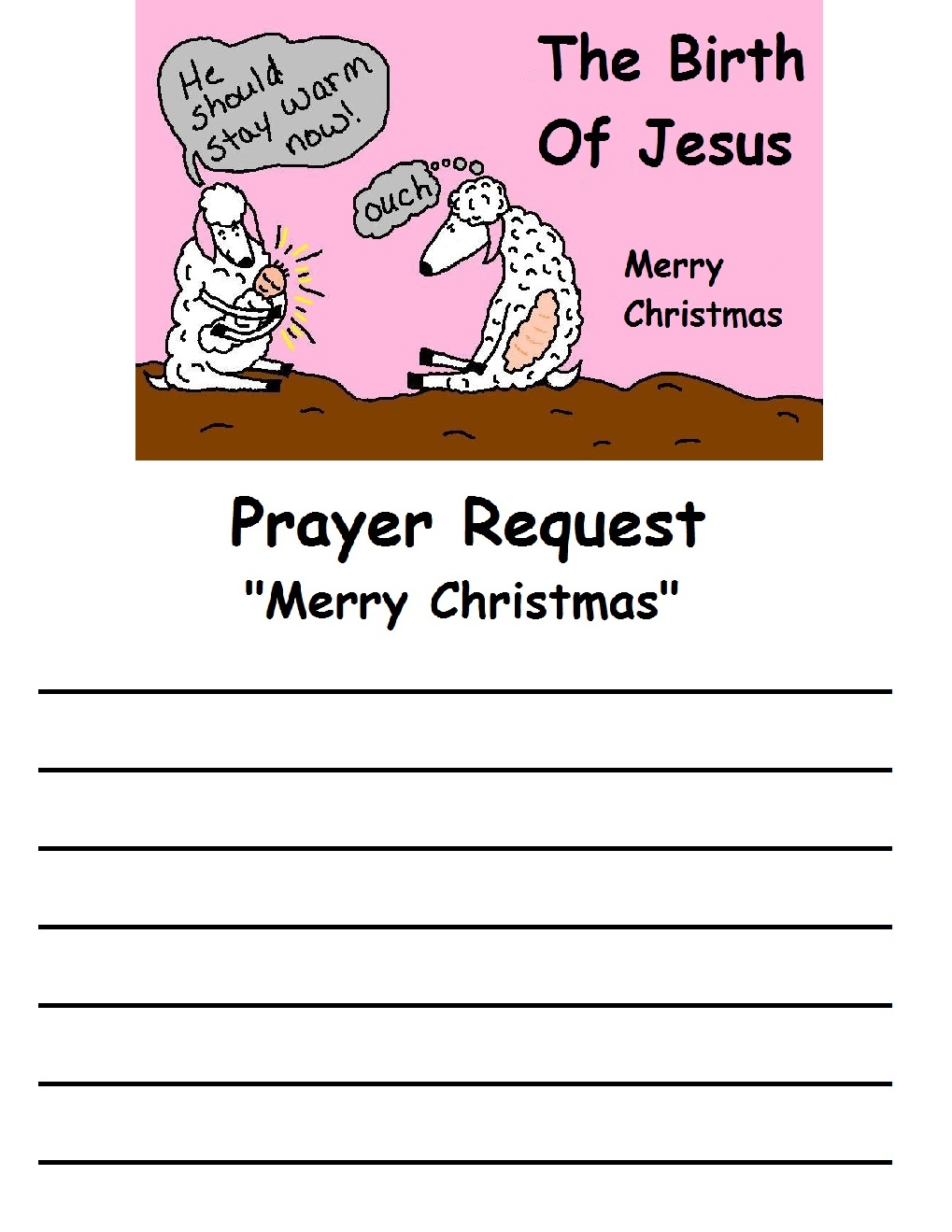 Christmas Prayer Request Printables
